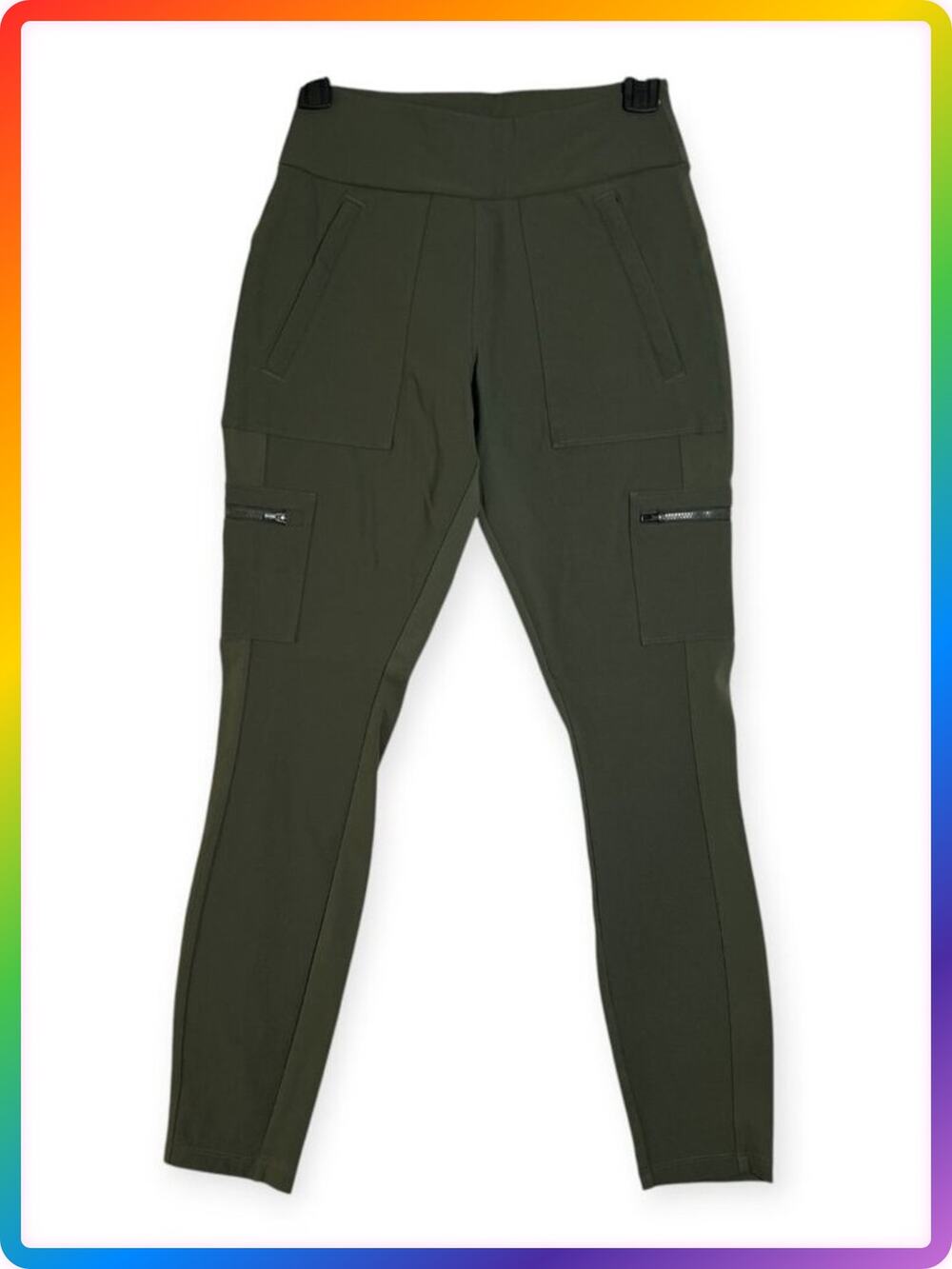 Athleta Headlands Hybrid Cargo Leggings SIZE 2 Olive Utility Trail Hiking
